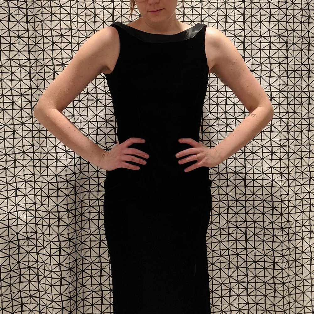 Vintage Low Back Velvet Dress | (Caliendo) Sz 4/6